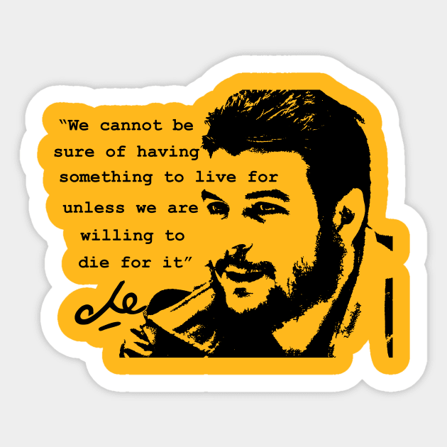 Che Guevara Quote Sticker by Mananya